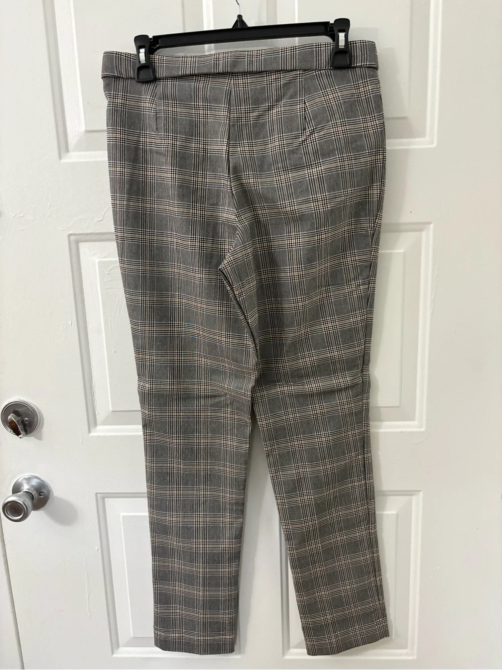 Jones New York Gray Plaid Slim Dress Pants